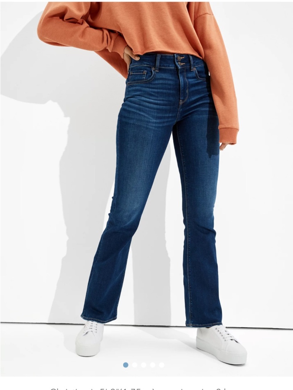 American Eagle Hi-Rise artist flare super stretch